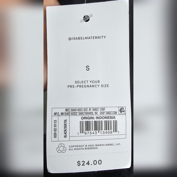 Isabel Maternity Elbow Sleeve Woven Back Cut Out Maternity Shirt BLACK SMALL - Picture 6 of 7